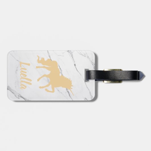 Persoonlijk Unicorn-bagagelabel Bagagelabel (Achterkant horizontaal)