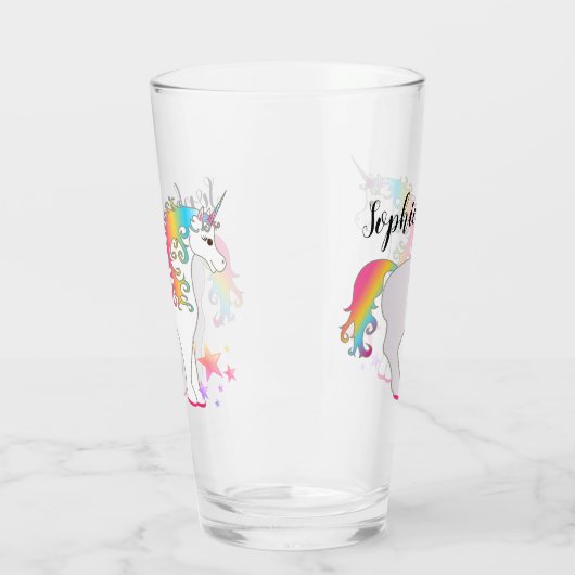 Persoonlijk Unicorn Drink glas (Links)