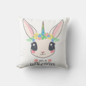 Persoonlijk Unicorn-gezicht met Pony Kussen (Voorkant)