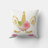 Persoonlijk Unicorn-gezicht met Pony Kussen (Achterkant)