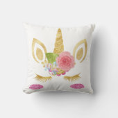 Persoonlijk Unicorn-gezicht met Pony Kussen (Voorkant)