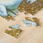 Persoonlijk Unicorn Gold Kinder cadeau Legpuzzel (Zijkant)