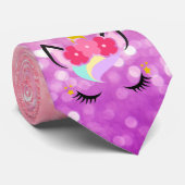 Persoonlijk Unicorn Ombre Fade Mannen Dress Stropd Stropdas (Opgerold)