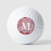 Persoonlijk Uniek Roze Monogram Golfballen (Voorkant)