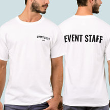 Persoonlijk uniform T-shirt voor evenementenperson