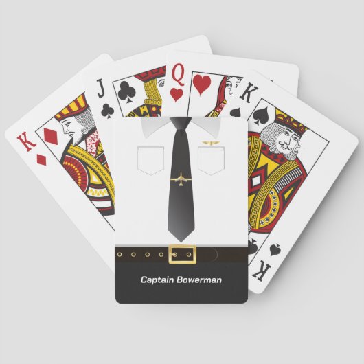 Persoonlijk uniform voor piloten pokerkaarten (Achterkant)