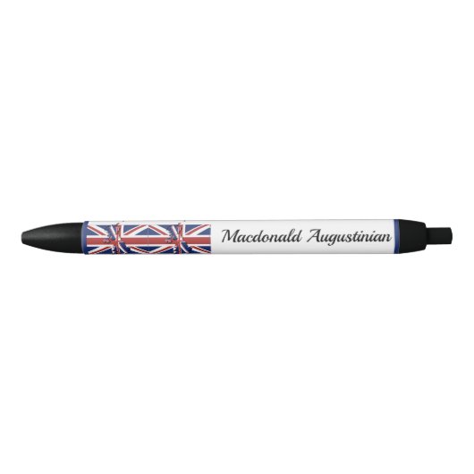 Persoonlijk | UNION JACK | UK-VLAG Zwarte inktpen Zwarte Inkt Pen (Voorkant)