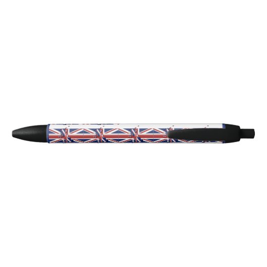Persoonlijk | UNION JACK | UK-VLAG Zwarte inktpen Zwarte Inkt Pen (Achterkant)