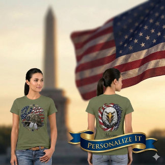 Persoonlijk US Army Echtgenote Patriottisch T-shirt