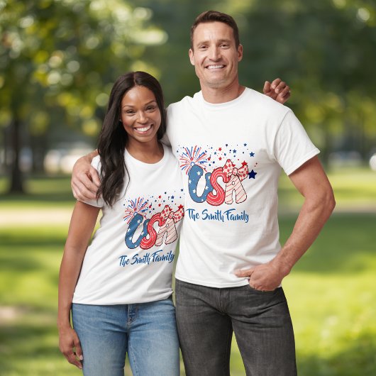 Persoonlijk USA-patriottisch T-shirt