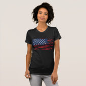 Persoonlijk USA Vlag T-shirt (Voorkant volledig)