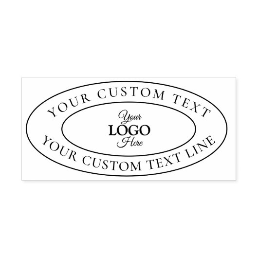 Persoonlijk Uw Bedrijfslogo Rubber Stempel (Afrduk)