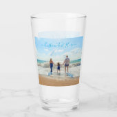 Persoonlijk uw foto en aangepaste tekst glas (Achterkant)