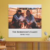 Persoonlijk uw foto in grijs Lijst met teksten Canvas Afdruk (Insitu (Woonkamer))