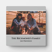 Persoonlijk uw foto in grijs Lijst met teksten Fotoplaat (Voorkant)