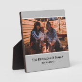 Persoonlijk uw foto in grijs Lijst met teksten Fotoplaat (Voorkant)