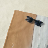 Persoonlijk uw strandhanddoek met aangepaste tekst strandlaken (In situ)