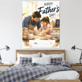 Persoonlijk vader-dochter bakcanvas canvas afdruk (Insitu (Slaapkamer))