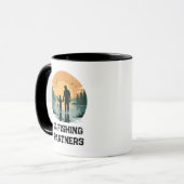 Persoonlijk Vader en Zoon Vis Geschenk Mok (Voorkant links)