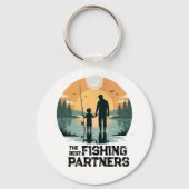 Persoonlijk Vader en Zoon Vis Geschenk Sleutelhanger (Voorkant)