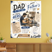 Persoonlijk Vader Mijn Eerste Coach Canvas Afdruk (Insitu (Woonkamer))