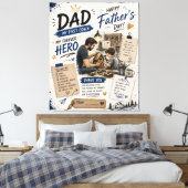 Persoonlijk Vader Mijn Eerste Coach Canvas Afdruk (Insitu (Slaapkamer))