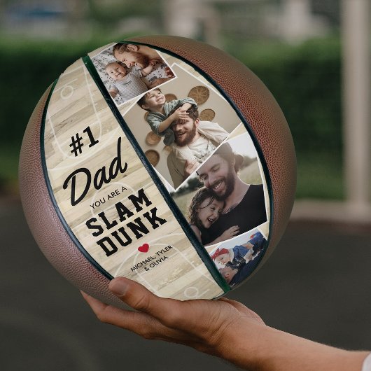 Persoonlijk Vader Slam Dunk Basketbal Cadeau
