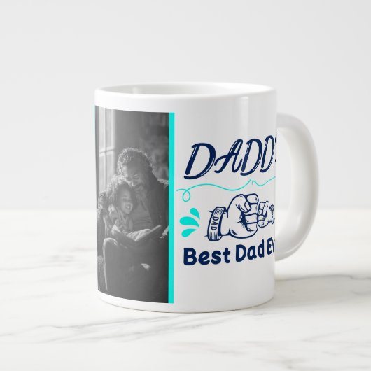 Persoonlijk Vaderdag Cadeau Papa Grote Koffiekop (Voorkant rechts)