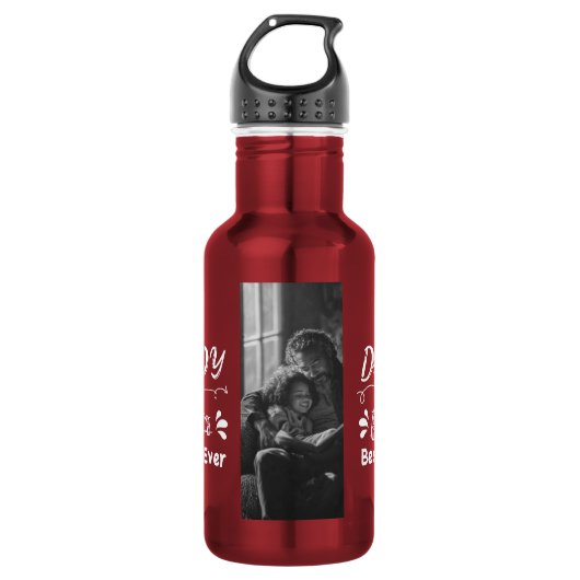Persoonlijk Vaderdag Cadeau Papa Waterfles (Voorkant)