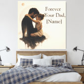 Persoonlijk Vaderdag cadeau van dochter canvas Afdruk (Insitu (Slaapkamer))