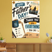 Persoonlijk Vaderdag Canvas Geschenk Afdruk (Insitu (Woonkamer))