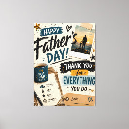 Persoonlijk Vaderdag Canvas Geschenk Afdruk
