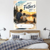 Persoonlijk Vaderdag Canvas Geschenk met Vissen Afdruk (Insitu (Slaapkamer))