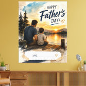 Persoonlijk Vaderdag Canvas Geschenk met Vissen Afdruk (Insitu (Woonkamer))