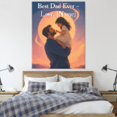 Persoonlijk Vaderdag Canvas Van Dochter Afdruk (Insitu (Slaapkamer))