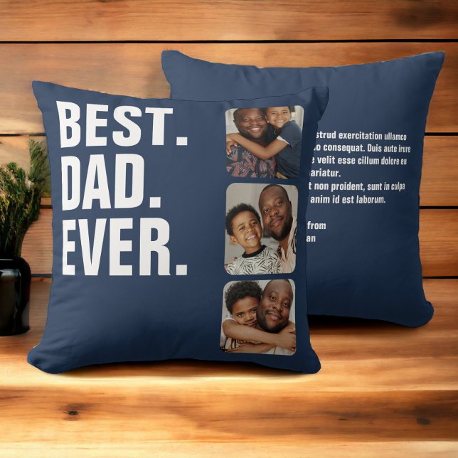 Persoonlijk Vaderdag Foto Cadeau Beste Papa Ooit Kussen (Creator heeft geüpload)