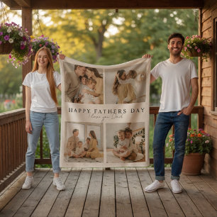 Persoonlijk Vaderdag Foto Op Maat Gemaakt Cadeau V Fleece Deken