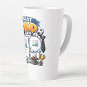 Persoonlijk Vaderdag Fotoshirt Latte Mok (Rechterhoek)