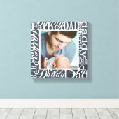 Persoonlijk Vaderdag Word Collage Chalkboard Canvas Afdruk (Insitu (Houten vloer))