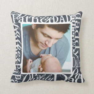 Persoonlijk Vaderdag Word Collage Chalkboard Kussen