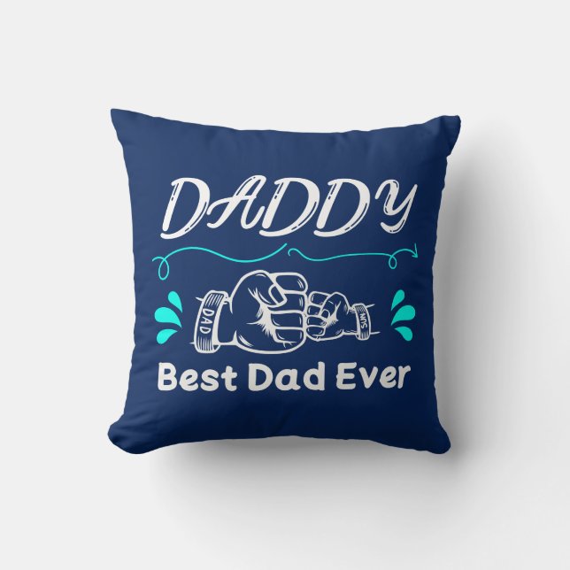 Persoonlijk Vaderdagcadeau Papa Kussen (Voorkant)