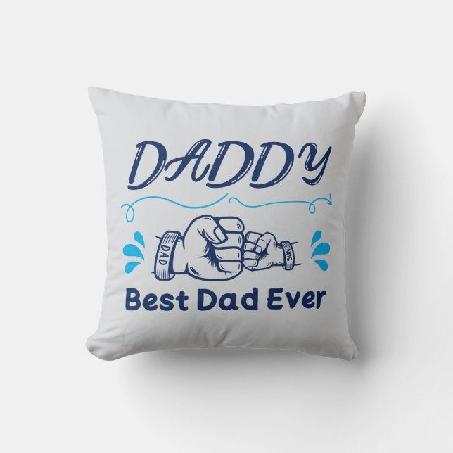 Persoonlijk Vaderdagcadeau Papa Kussen (Voorkant)
