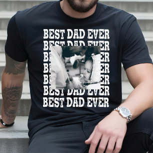 Persoonlijk vadersdag T-shirt met foto van kindere