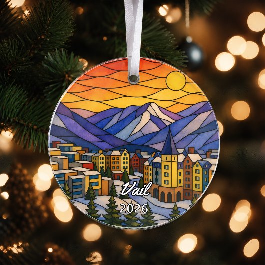 Persoonlijk Vail-acrylornament, Aangepaste Colorad Ornament