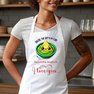 Persoonlijk Valentijns cadeau schort Cute Food Hum