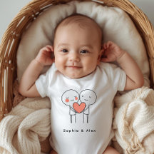 Persoonlijk Valentijns Day Couple Baby Body