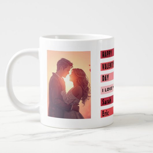 Persoonlijk Valentijnsdag Cadeau Grote Koffiekop (Links)