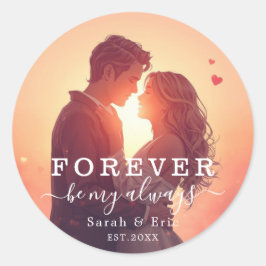 Persoonlijk Valentijnsdag Cadeau Ronde Sticker