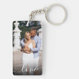 Persoonlijk Valentijnsdag Foto Liefdesschrift Sleutelhanger