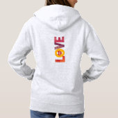 Persoonlijk Valentijnsdag Hart Liefde Dames  Hoodie (Achterkant)